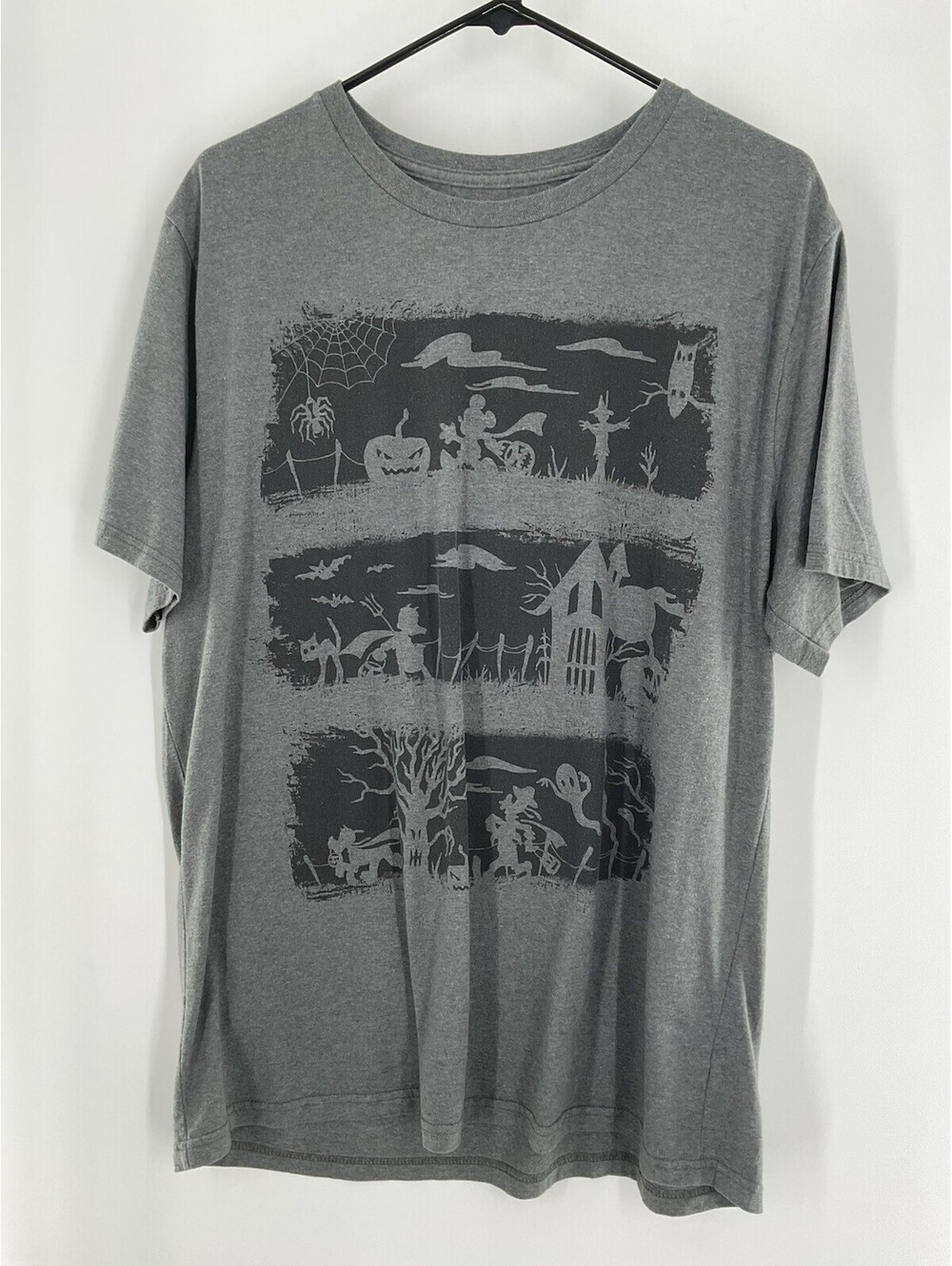 Disney Men’s Extra Large Shirt Halloween Gray XL 126
